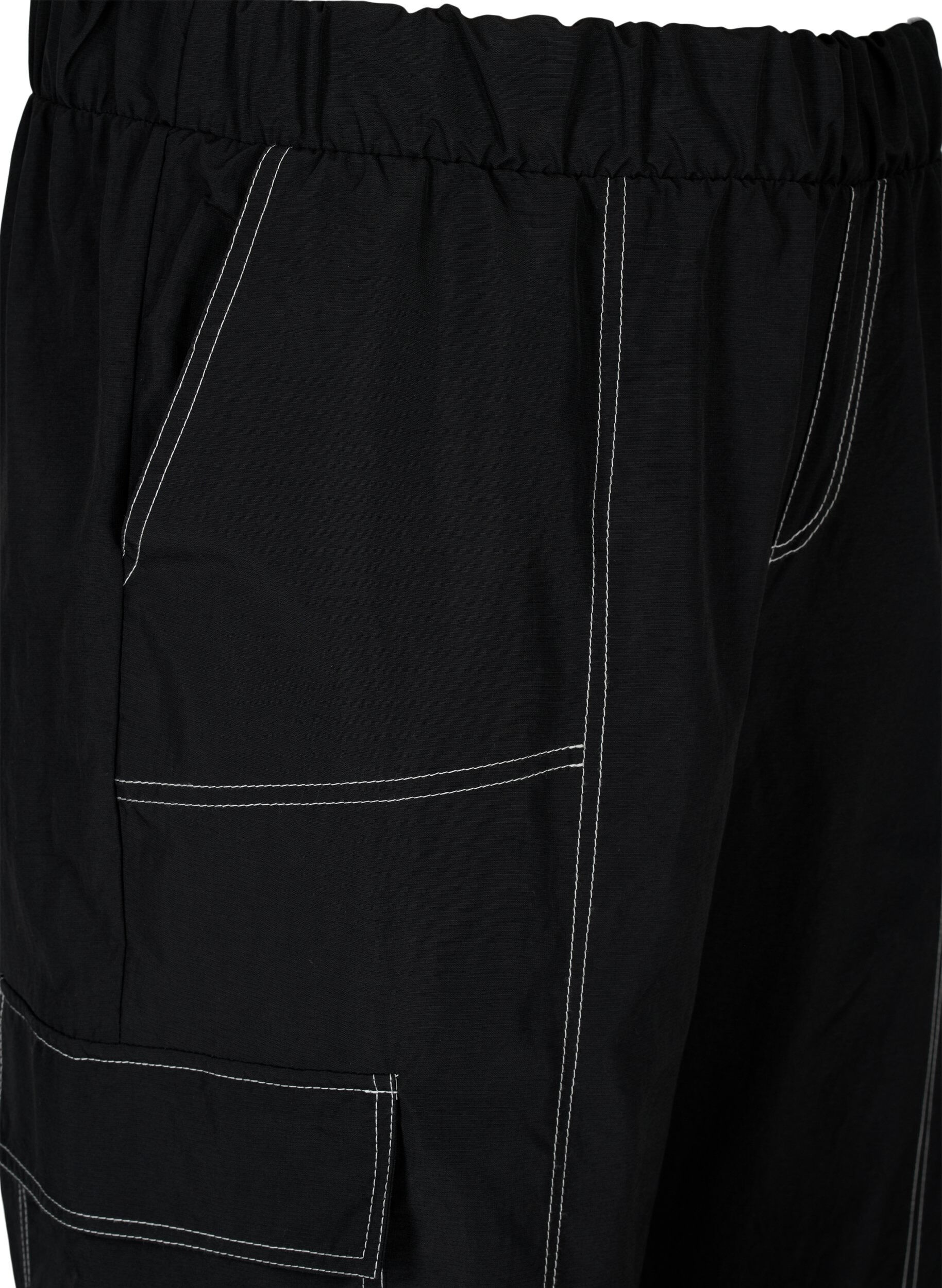 ZizziCargohose mit Kontrastn&auml;hten, Black, Packshot image number 2