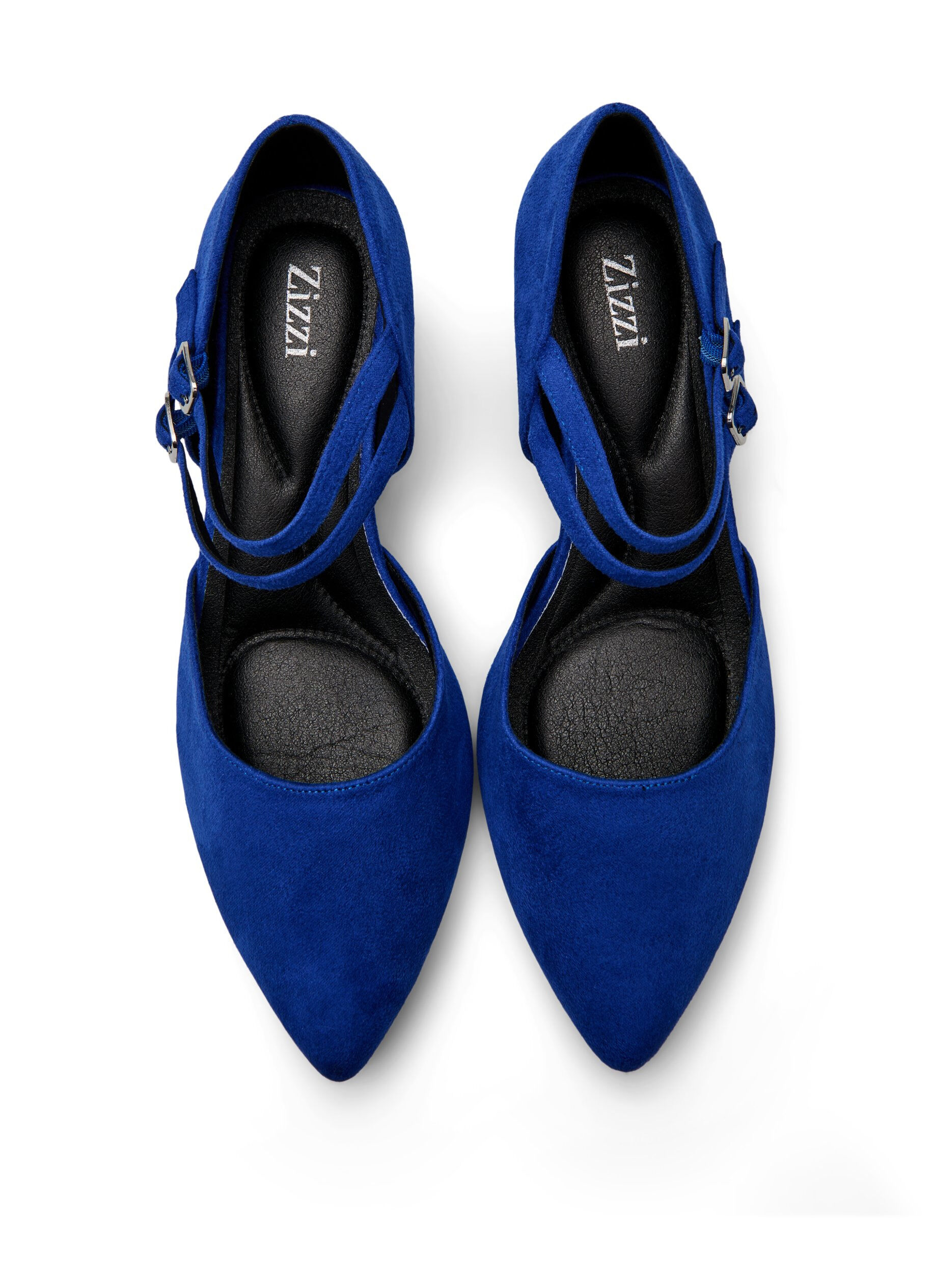 ZizziPumps mit doppelten Riemen, Blau, Packshot image number 2