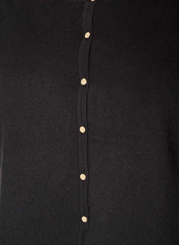 Strickweste mit Spitzenbesatz, Schwarz, Packshot image number 2