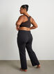 Bootcut-Trainingstights mit hoher Taille, Schwarz, Model image number 1