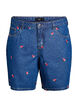 Bestickte Denimshorts, Blau, Packshot image number 0
