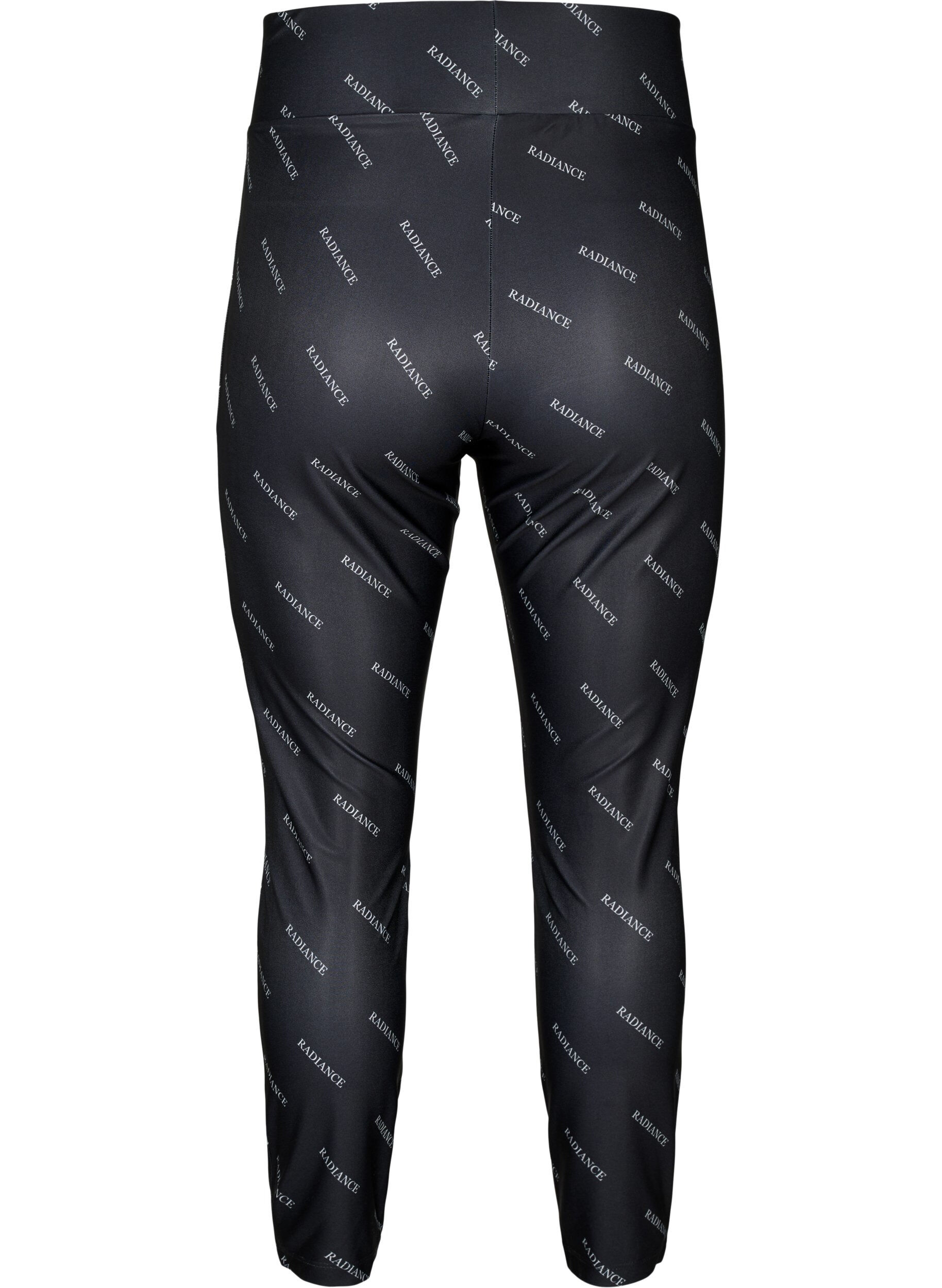 ZizziTextdruck Leggings, Black Radiance, Packshot image number 1