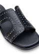 Extra-Weite - Flache Sandalen mit Nieten, Schwarz, Packshot image number 3