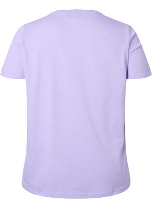 T-Shirt aus Baumwolle mit Textprint, Lavender W. Chicago, Packshot image number 1