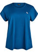 Einfarbiges Trainings-T-Shirt, Blau, Packshot image number 0