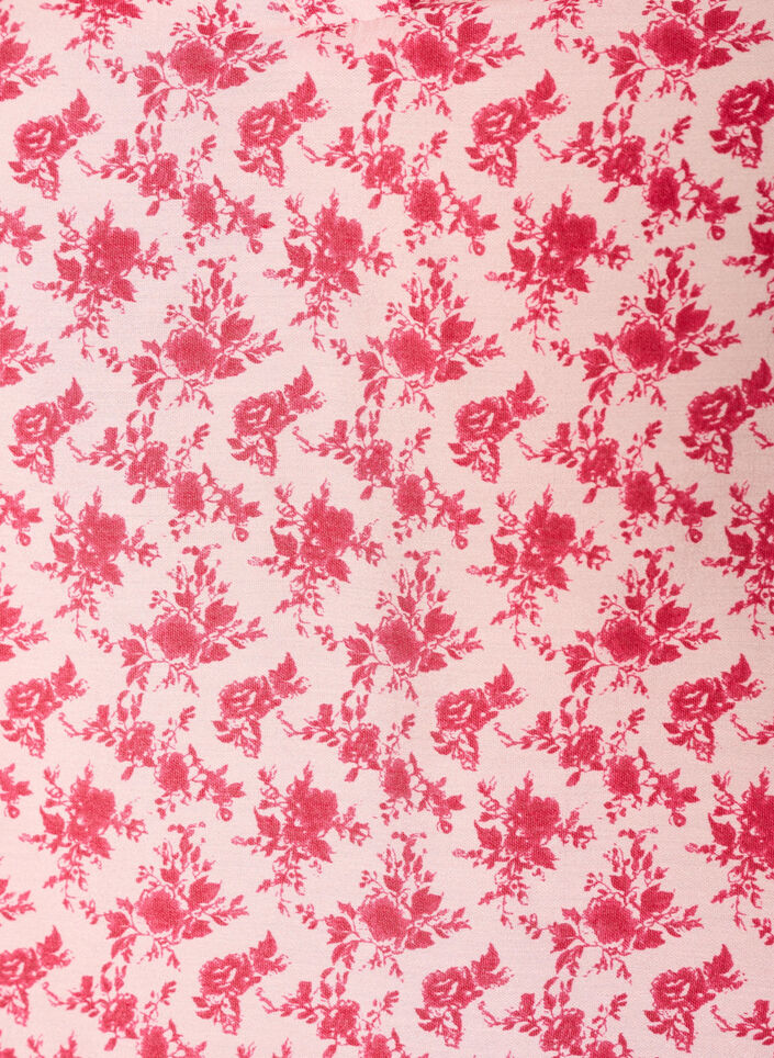 Gebl&uuml;mte Bluse aus Viskose mit Ballon&auml;rmeln, Rot, Packshot image number 2