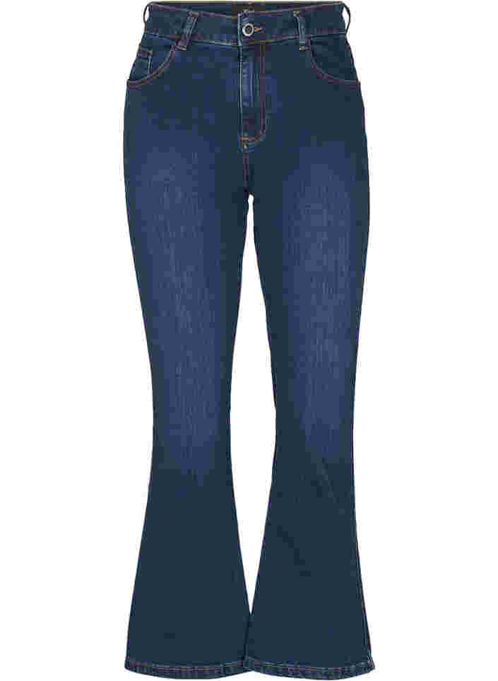 Ellen Bootcut-Jeans mit hoher Taille, Dark Blue, Packshot