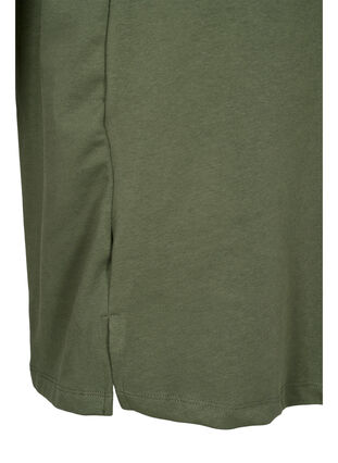 Sweatshirtkleid mit kurzen Ärmeln und Schlitzen, Thyme, Packshot image number 3
