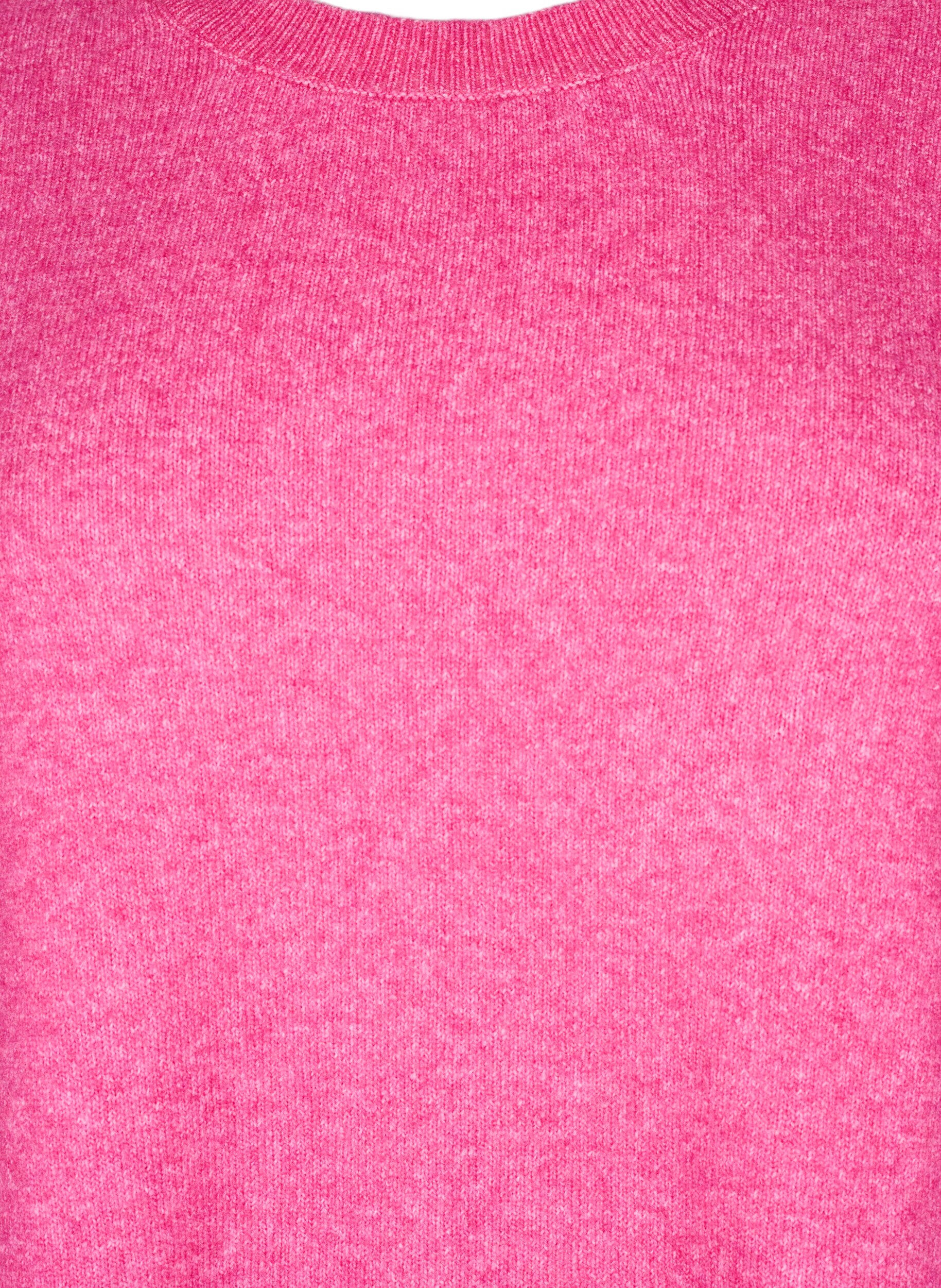 ZizziStricktop aus Wolle mit Schlitzen, Raspberry Rose Mel., Packshot image number 2
