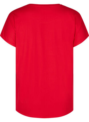 Einfarbiges Trainings-T-Shirt, Haute Red, Packshot image number 1