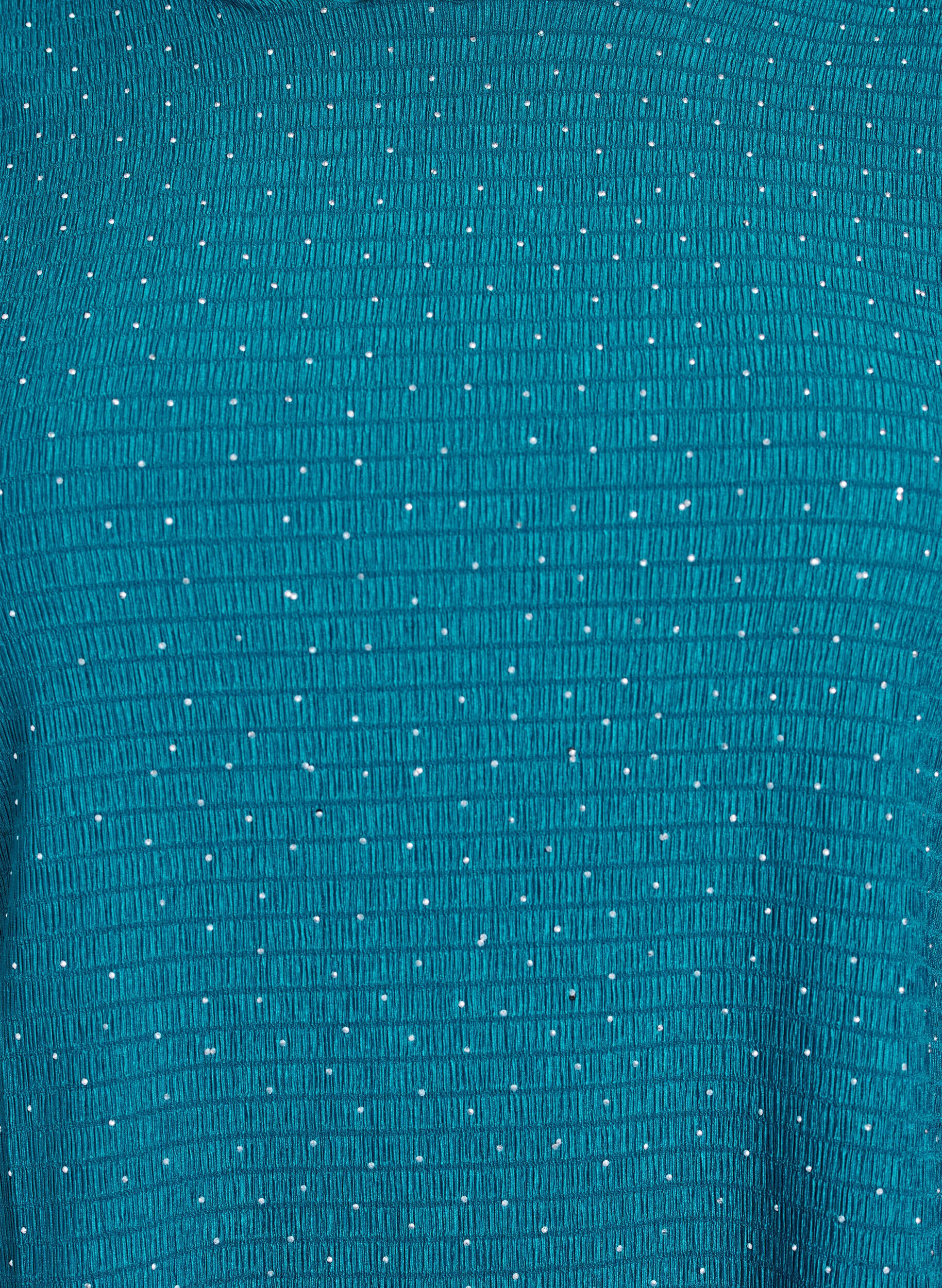 ZizziLang&auml;rmelige Bluse mit Strasssteinen, Petrol, Packshot image number 2