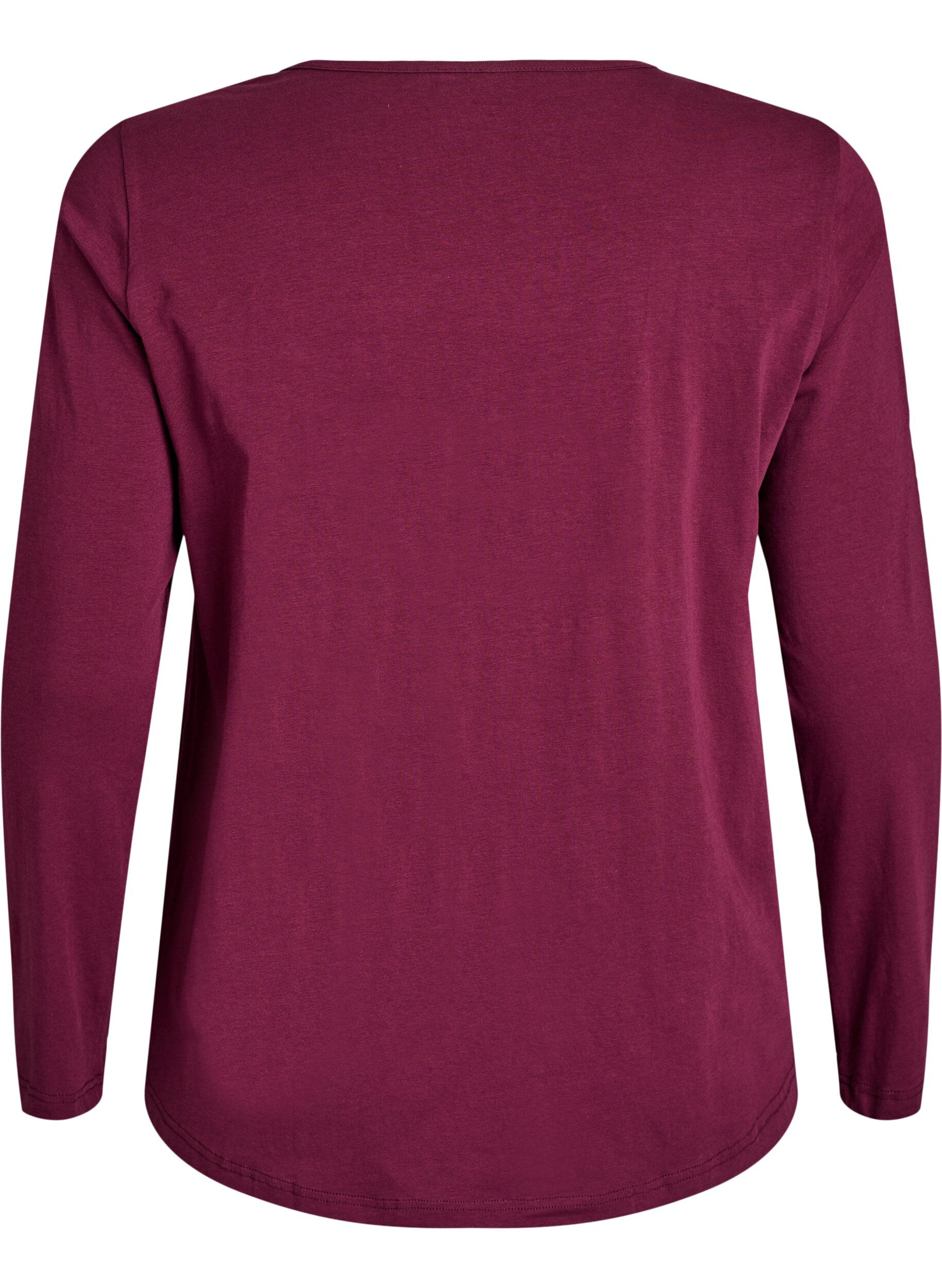 ZizziNachtshirt aus Baumwolle mit Print auf der Vorderseite, Rot, Packshot image number 1