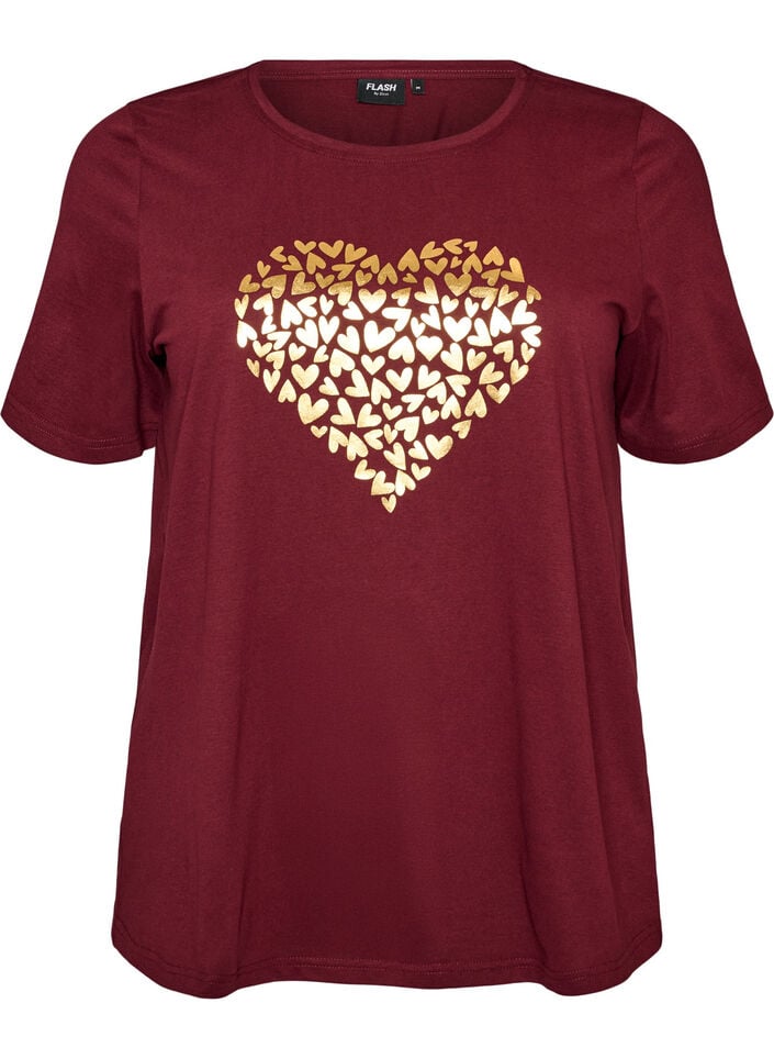 T-Shirt mit Print, Rot, Packshot image number 0