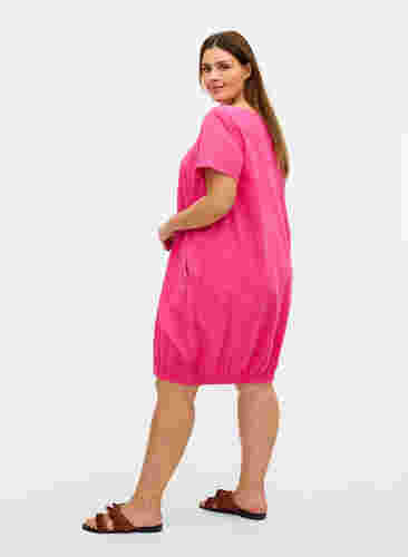 Kurzarm Kleid aus Baumwolle, Beetroot Purple, Model image number 1