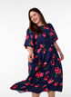 Midikleid mit Rosenprint und kurzen Ballon&auml;rmeln, Blau, Model image number 3