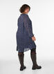 Gemustertes Kleid mit R&uuml;schen und langen &Auml;rmeln, Blau, Model image number 2