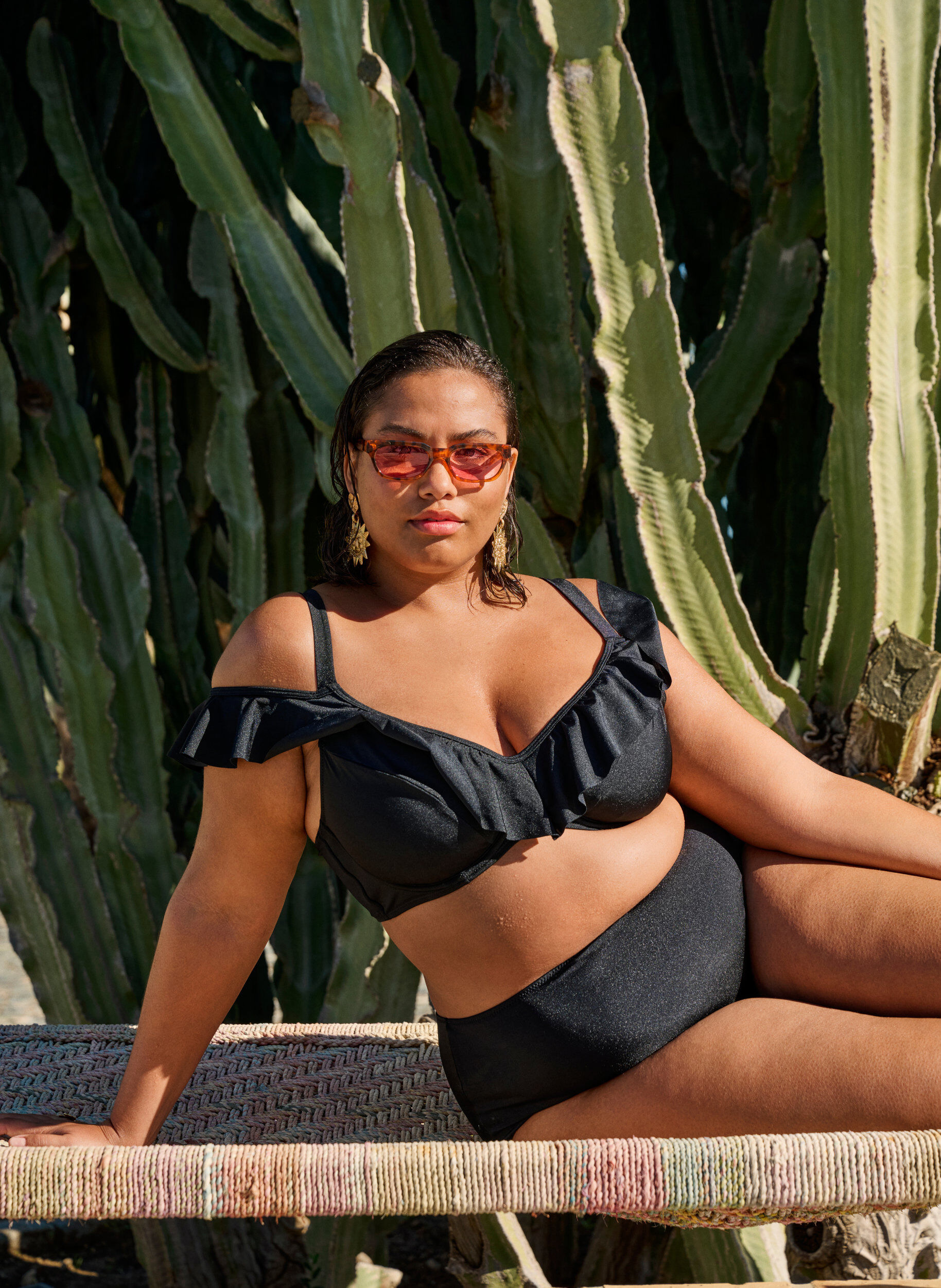 ZizziBikini Unterteil mit regul&auml;rer Taille, Schwarz, Image image number 0