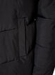 Mittellange Steppjacke mit Kapuze, Schwarz, Packshot image number 3