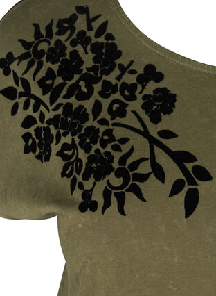 T-Shirt aus Bio-Baumwolle mit Print-Details, Ivy Green, Packshot image number 3