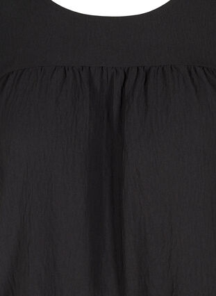 Bluse mit kurzen Puffärmeln, Black, Packshot image number 2