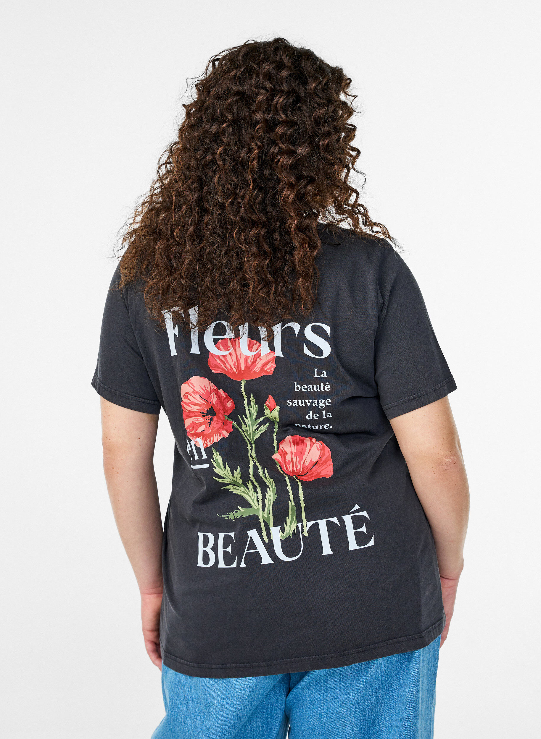 ZizziT-Shirt aus Baumwolle mit Print auf Vorder- und R&uuml;ckseite, 9991, Model image number 2