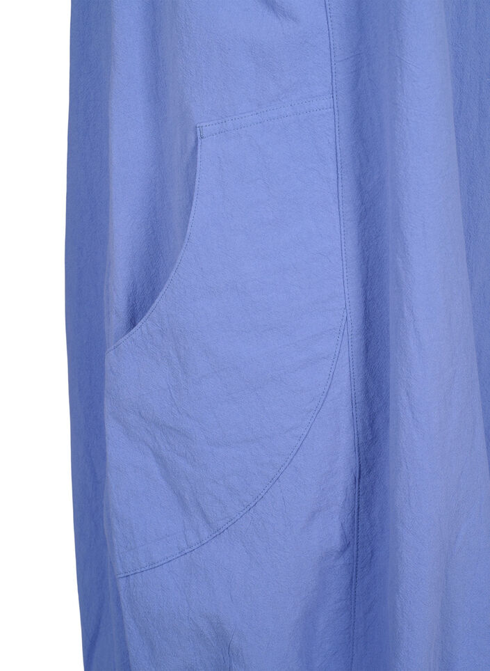 Kurzarm Kleid aus Baumwolle, Blau, Packshot image number 3