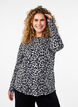 Langärmlige Bluse mit Leopardenmuster, Grau, Model image number 0