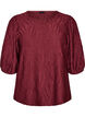 Bluse mit Struktur und 3/4-&Auml;rmeln, Rot, Packshot image number 0