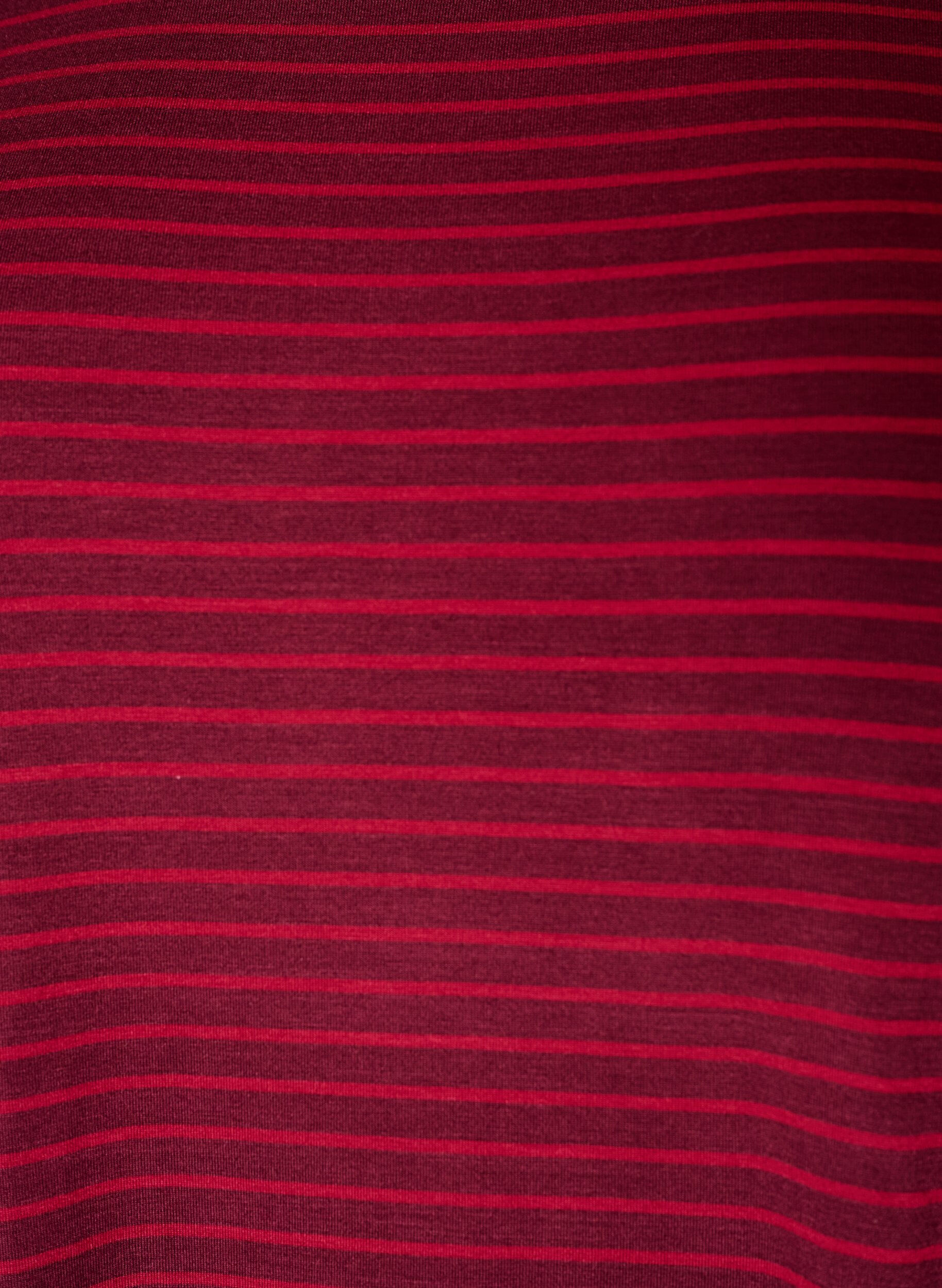 ZizziGestreiftes T-Shirt aus Viskose mit Rundhalsausschnitt, Rot, Packshot image number 2
