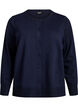 Feinstrick-Strickjacke mit Rundhalsausschnitt, Blau, Packshot image number 0