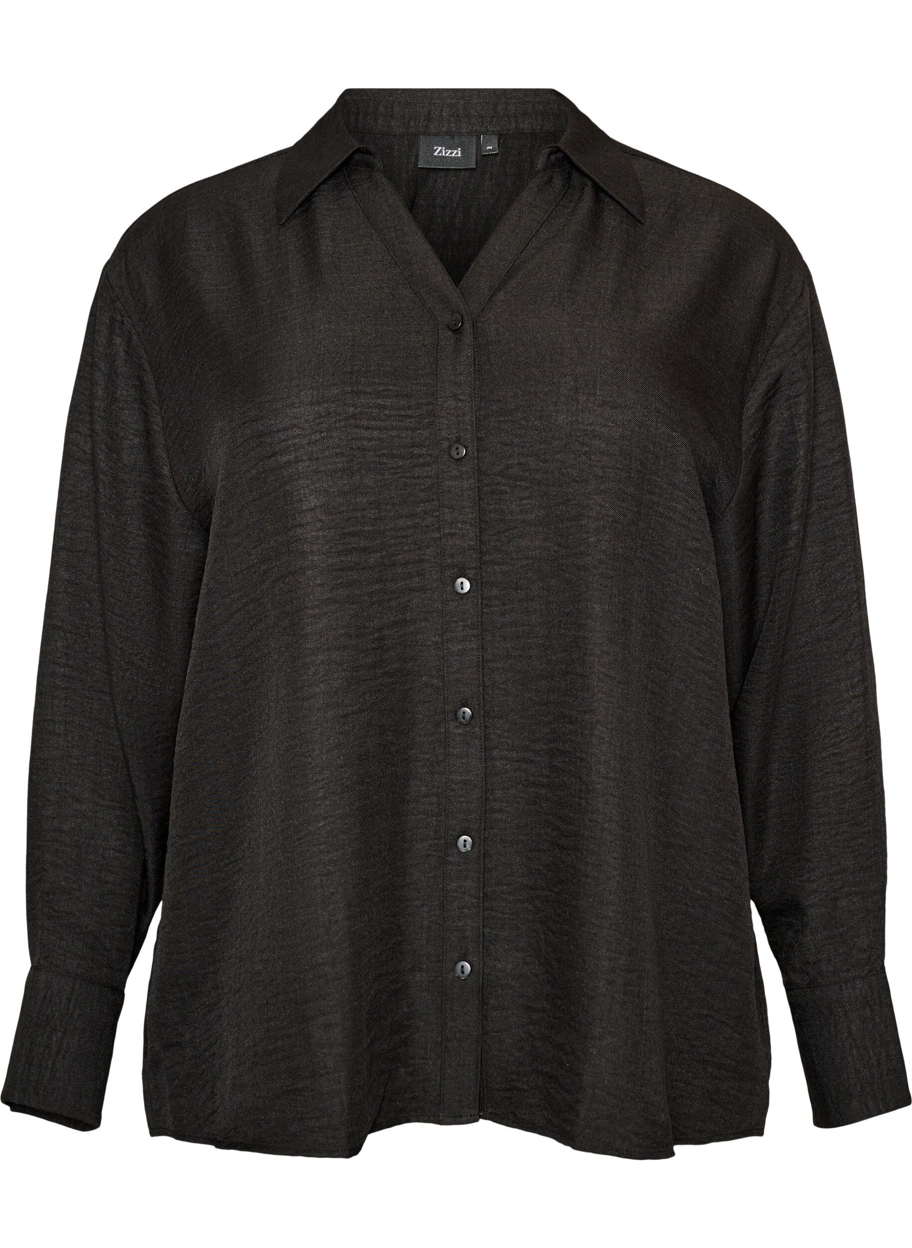 ZizziLockere Bluse mit V-Ausschnitt, Schwarz, Packshot image number 0