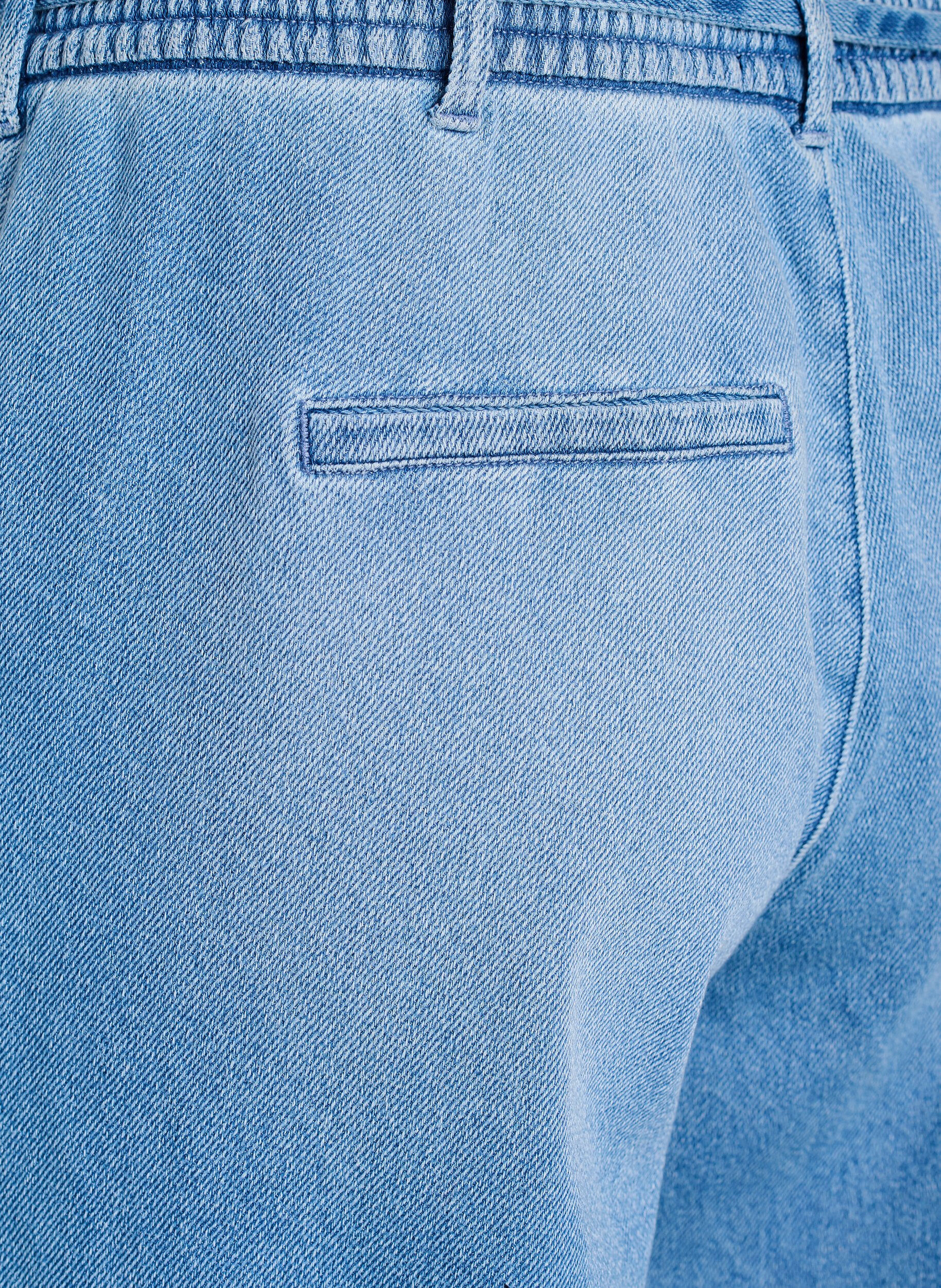 ZizziJeans mit lockerer Passform, elastischem Bund und Tunnelzug, Blau, Packshot image number 3