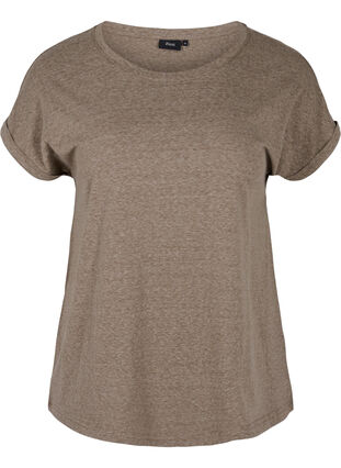 Meliertes T-Shirt aus Baumwolle, Falcon Melange, Packshot image number 0