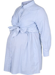 Schwangerschafts-Hemdkleid aus Baumwolle, Blue Stripe, Packshot