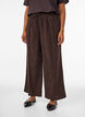 Cordhose mit weitem Bein und hoher Taille, Braun, Model image number 2