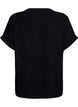 Lockere Bluse mit kurzen &Auml;rmeln, Schwarz, Packshot image number 1