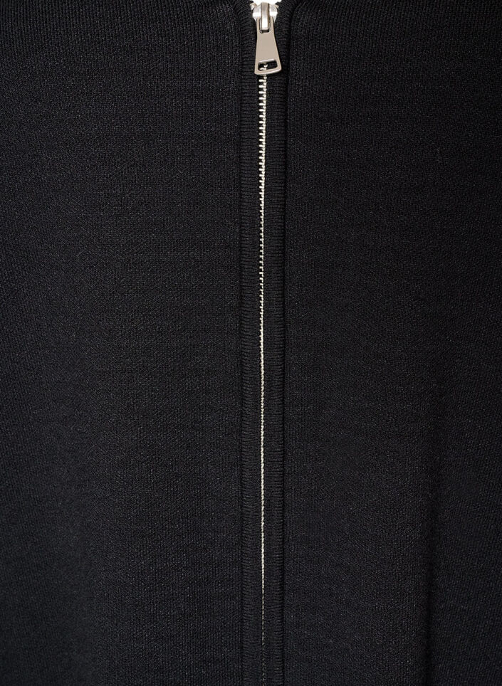 Strickjacke mit 2-Wege-Rei&szlig;verschluss, Schwarz, Packshot image number 2