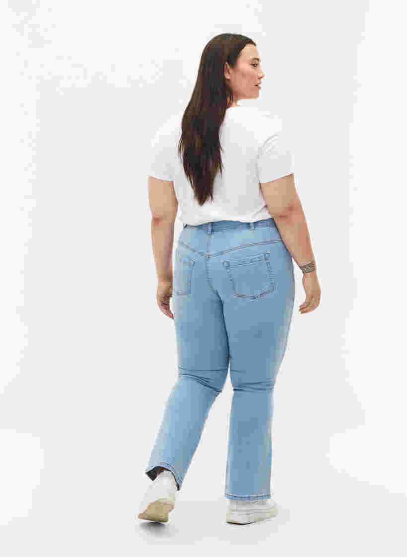 Ellen Bootcut-Jeans mit hoher Taille, Ex Lgt Blue, Model image number 1