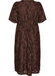 Midikleid aus gebl&uuml;mtem Jacquard, Braun, Packshot image number 1