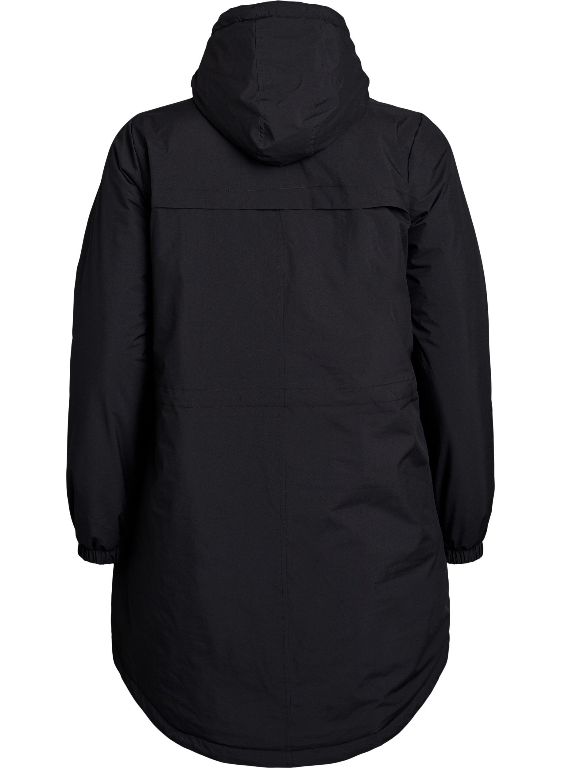 ZizziLeichter gepolsterter Parka mit Kapuze, Schwarz, Packshot image number 1