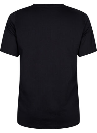 T-Shirt mit Nieten aus Bio-Baumwolle, Black NOW or never, Packshot image number 1