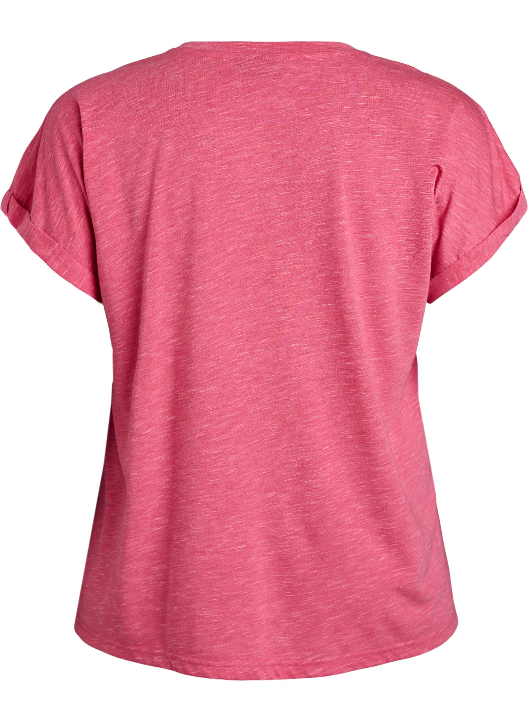 ZizziLockeres Trainingstop mit kurzen &Auml;rmeln, Pink, Packshot image number 1