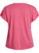 Lockeres Trainingstop mit kurzen &Auml;rmeln, Pink, Packshot image number 1