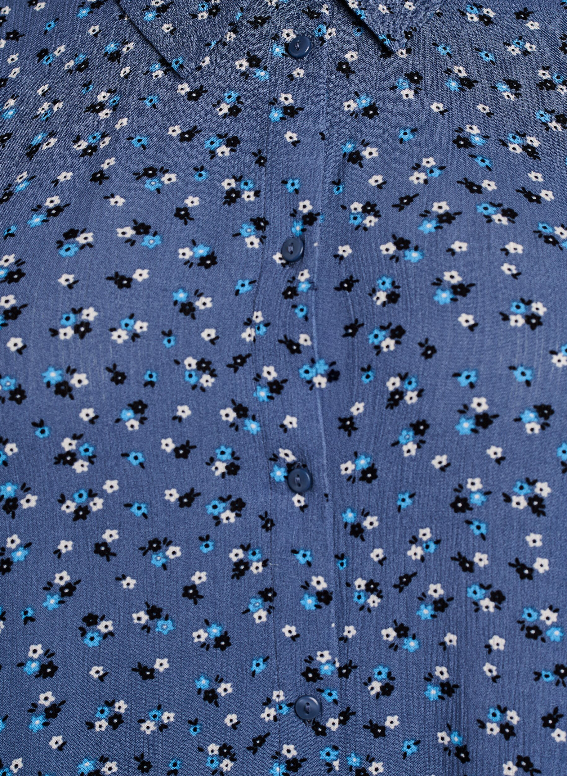 ZizziLange Bluse mit gebl&uuml;mtem Print, Blau, Packshot image number 2