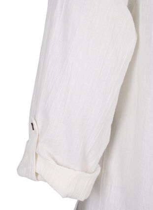 Gestreiftes Kleid aus Baumwolle und Leinen, White, Packshot image number 3