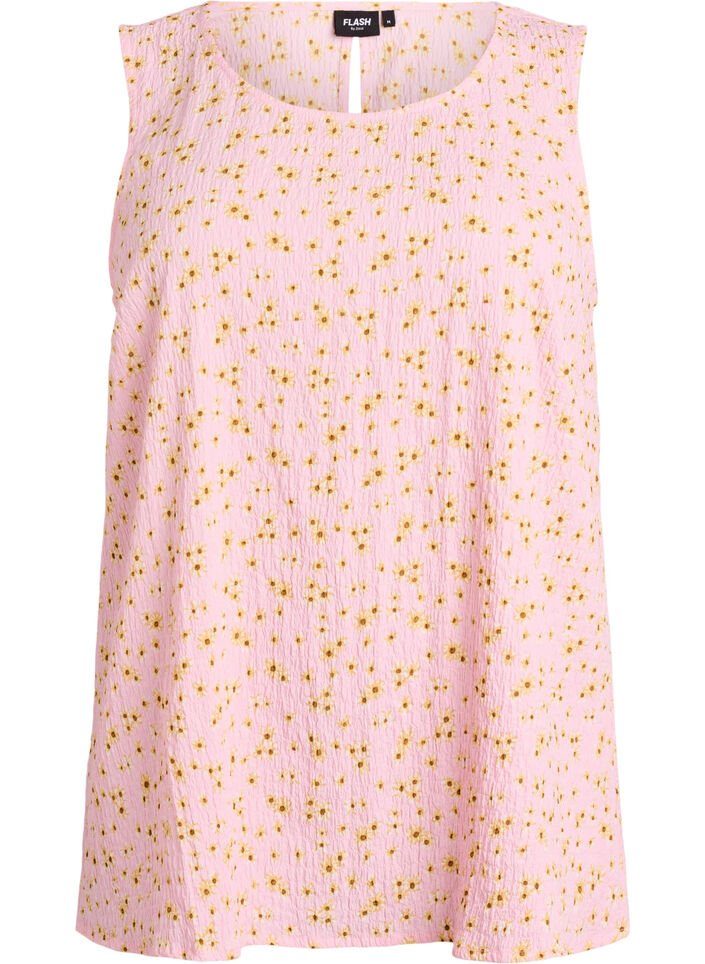 &Auml;rmelloses Top mit Struktur, Rot, Packshot image number 0