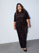 Hose mit weitem Bein und Pailletten, Braun, Model image number 0