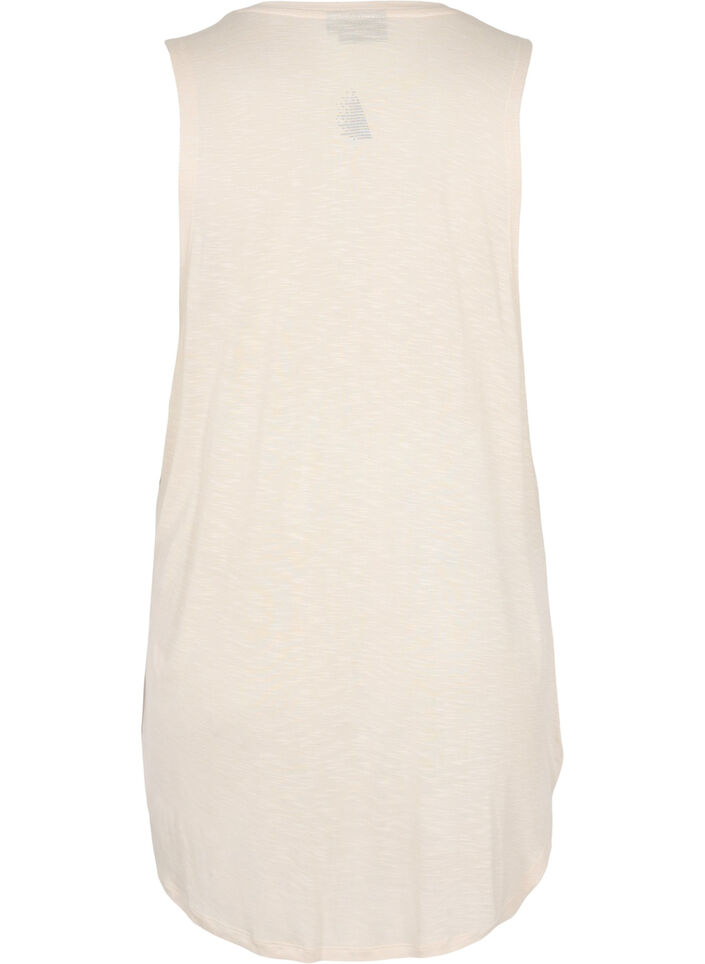 Ärmelloses Trainingstop aus Viskose, Lilac Ash w. BlackP., Packshot image number 1