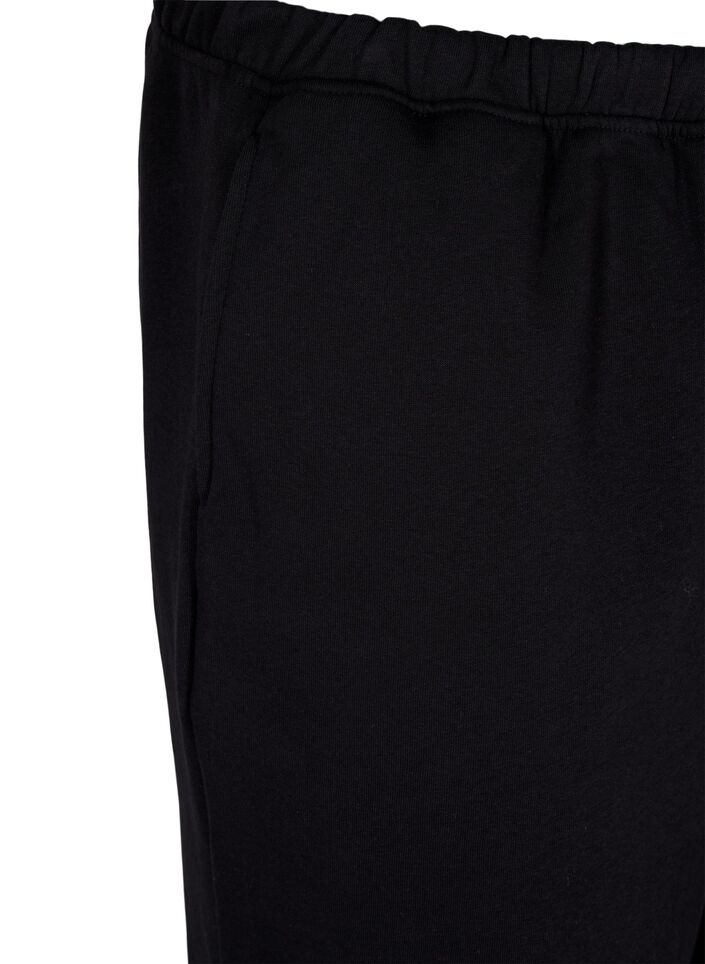 Lockere Baumwollhose mit Taschen, Schwarz, Packshot image number 2