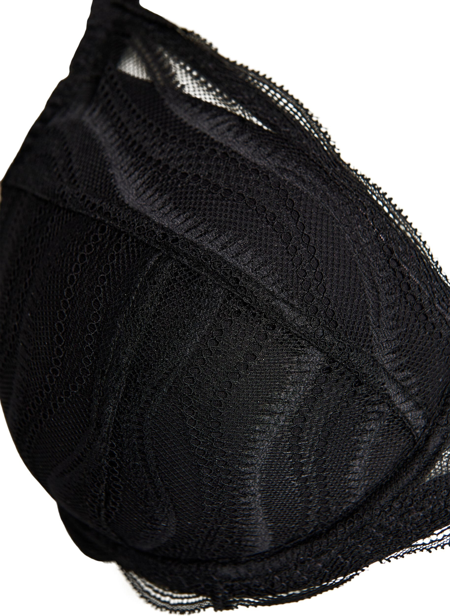ZizziWattierter BH mit Spitze, Schwarz, Packshot image number 2